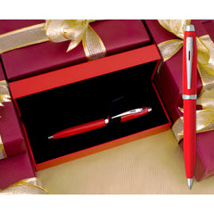 Sheaffer Ferrari Rosso Corsa Ballpoint Pen – Luxury Writing Instrument with Chrome Finish & Official Ferrari Branding